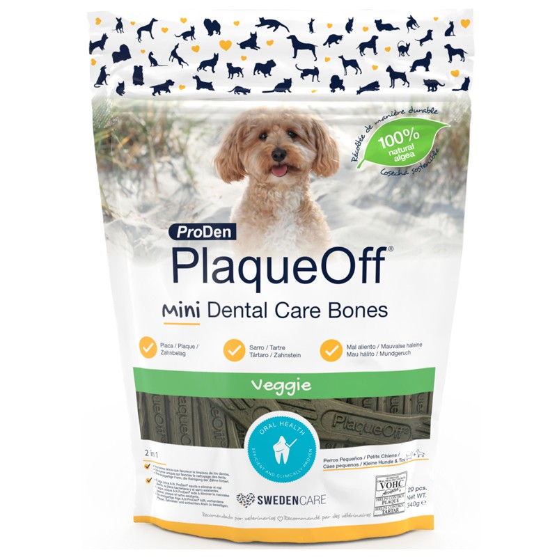 PlaqueOff Mini Bones Veggie 340 gr