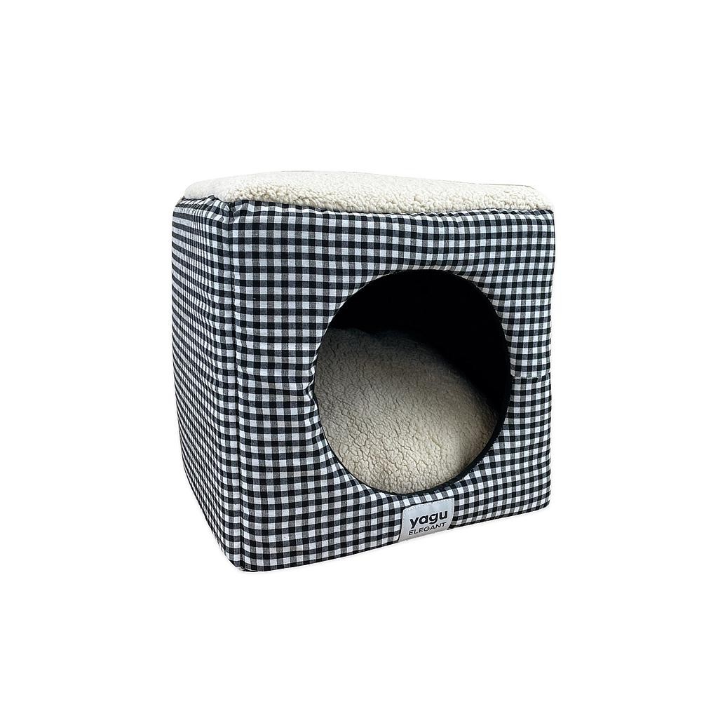 Yagu Cubo Vichy Negro 33x33x33 cm