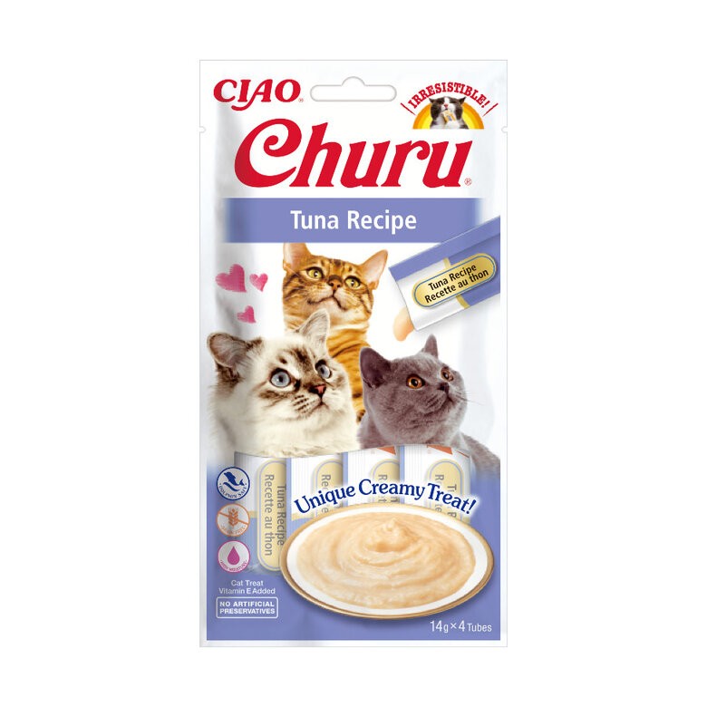 Churu Golosina Húmeda de Atún para Gatos 4x14 gr