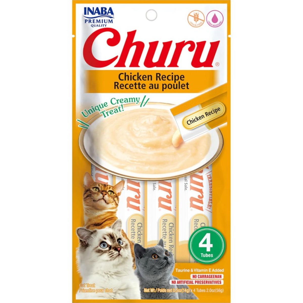 Churu Golosina Húmeda para Gatos de Pollo 4x14 gr