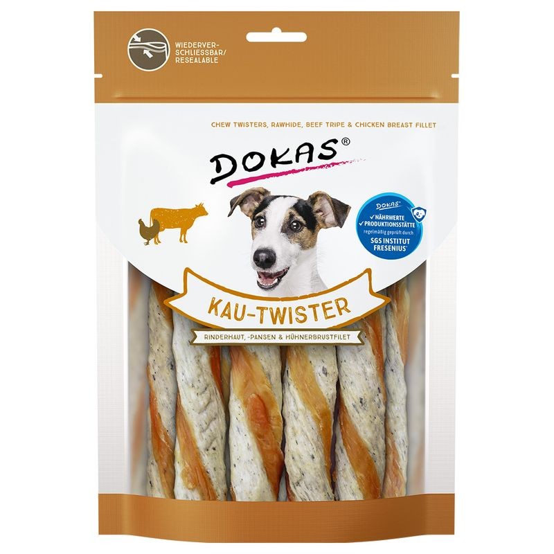 DOKAS Twister Piel de Vaca Tripas Pechuga de Pollo 200 gr
