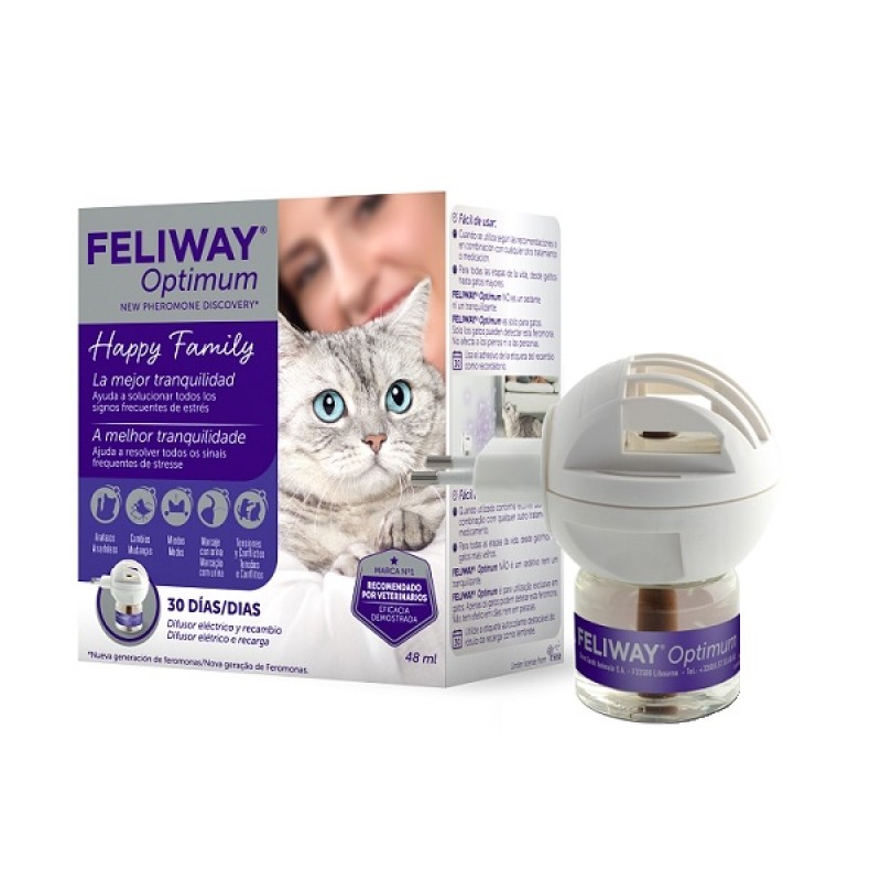 Feliway Optimum Difusor + Recambio 48 ml