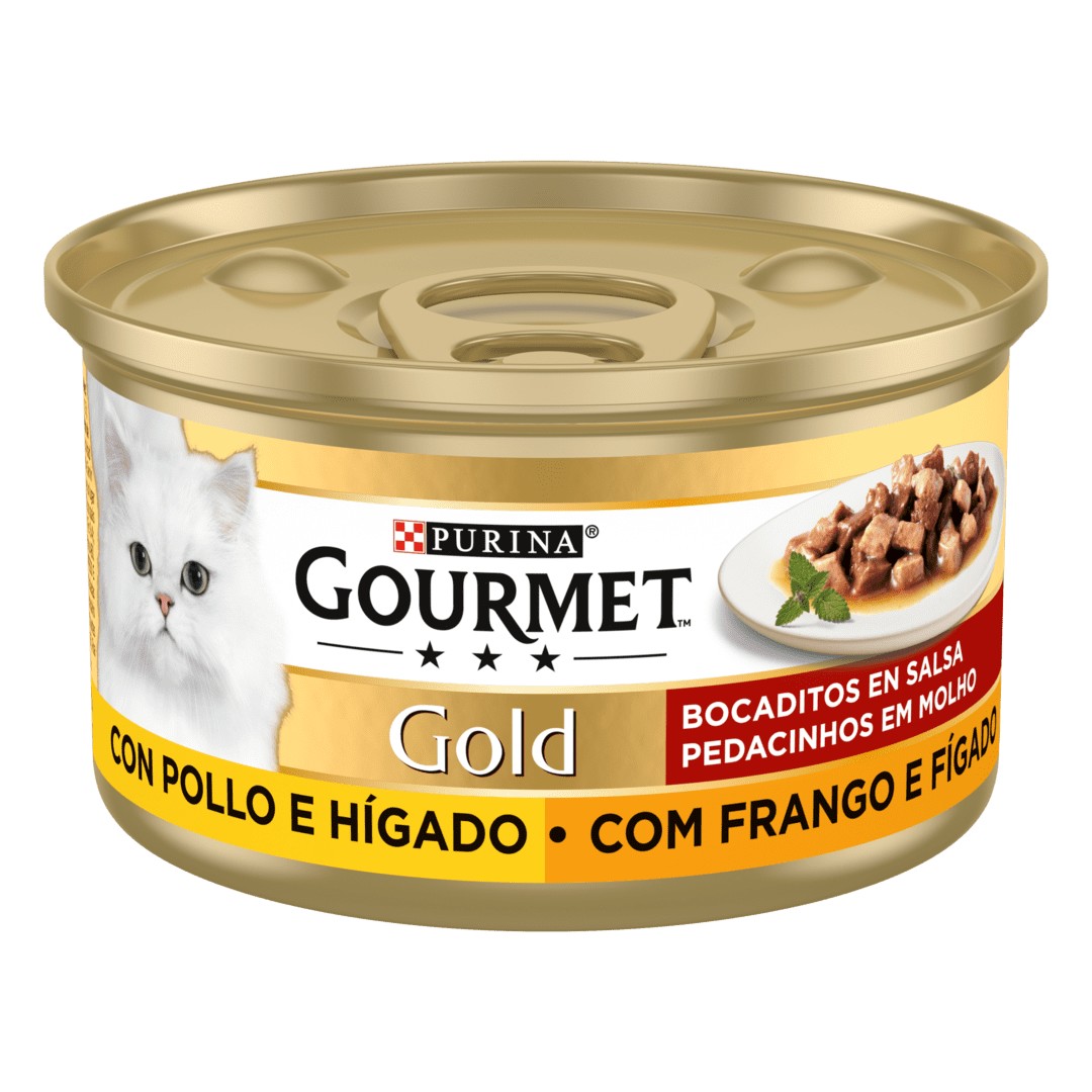 GOURMET GOLD Bocaditos en Salsa con Pollo/Higado 85 gr