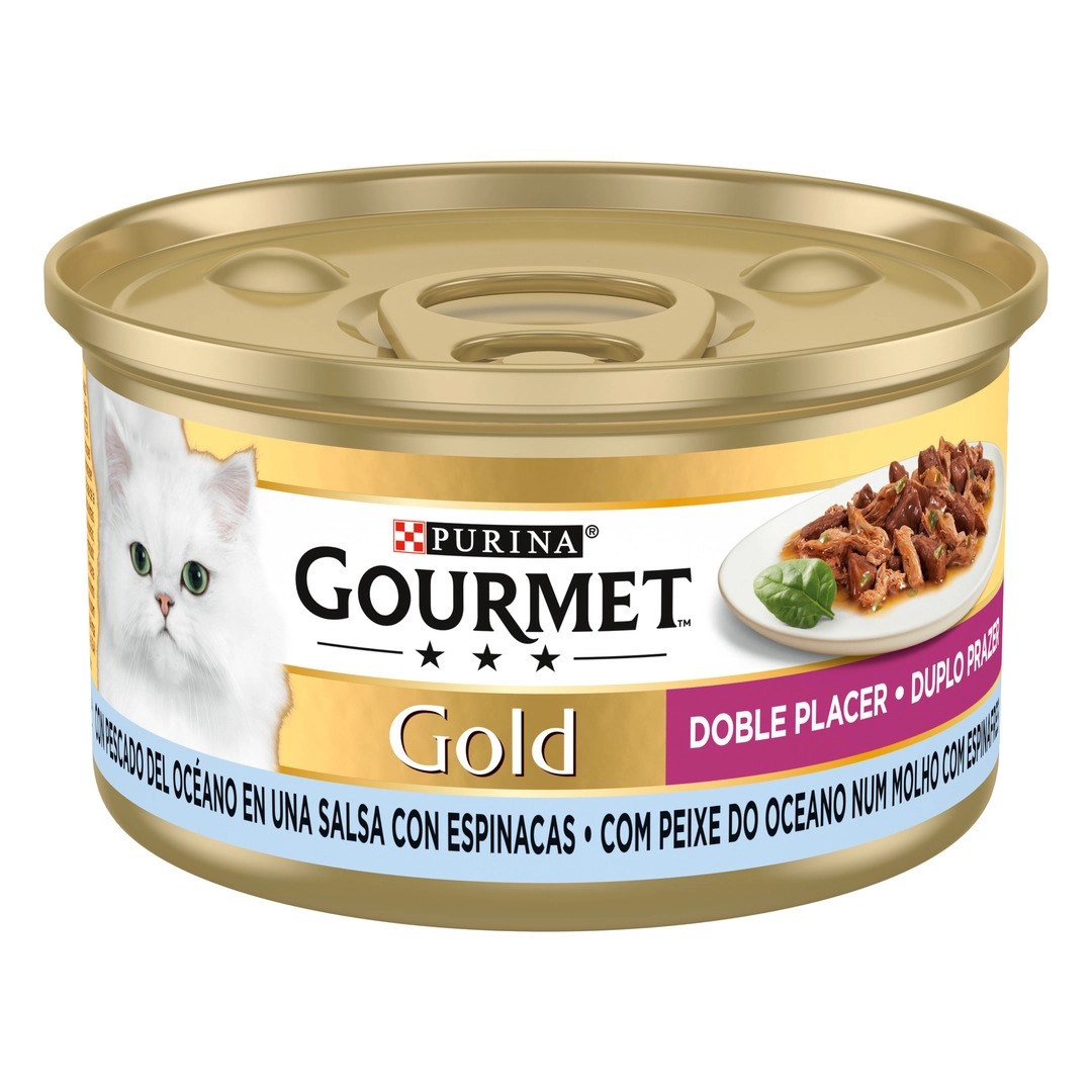 GOURMET GOLD Doble Placer Pescado Oceano & Espinacas 85 gr