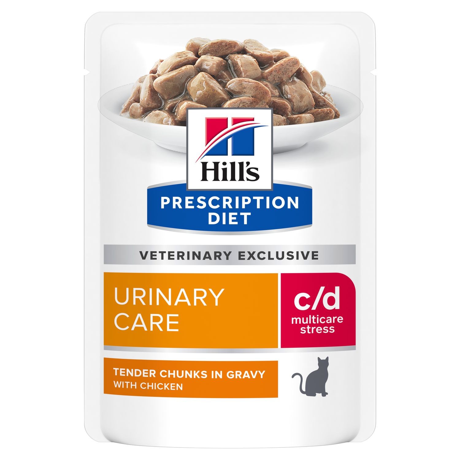 Hills PD Feline c/d Urinary Stress Pollo (bolsita) 12*85 gr