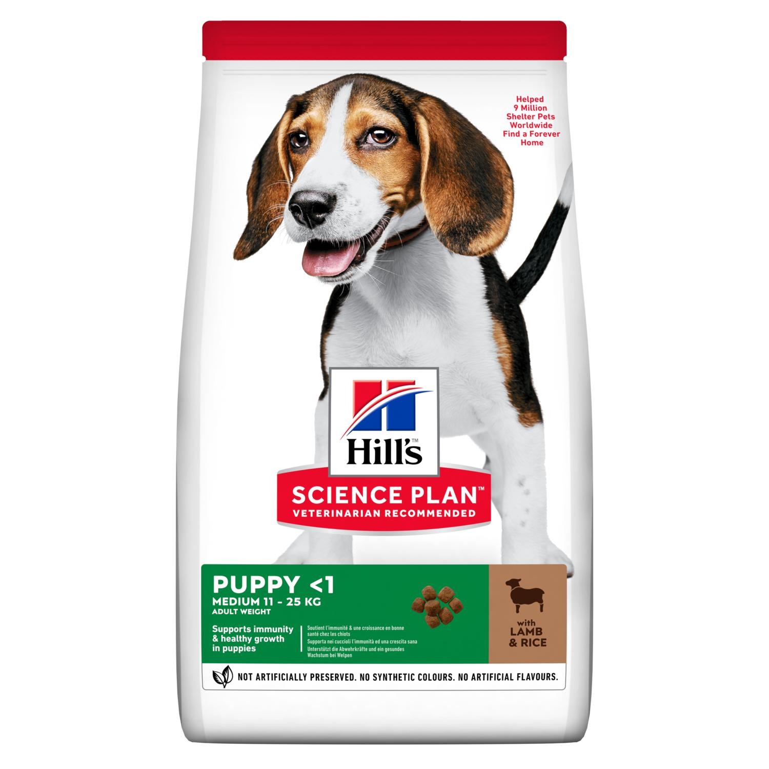 Hills SP Canine Puppy Med Cordero & Arroz 14 kg