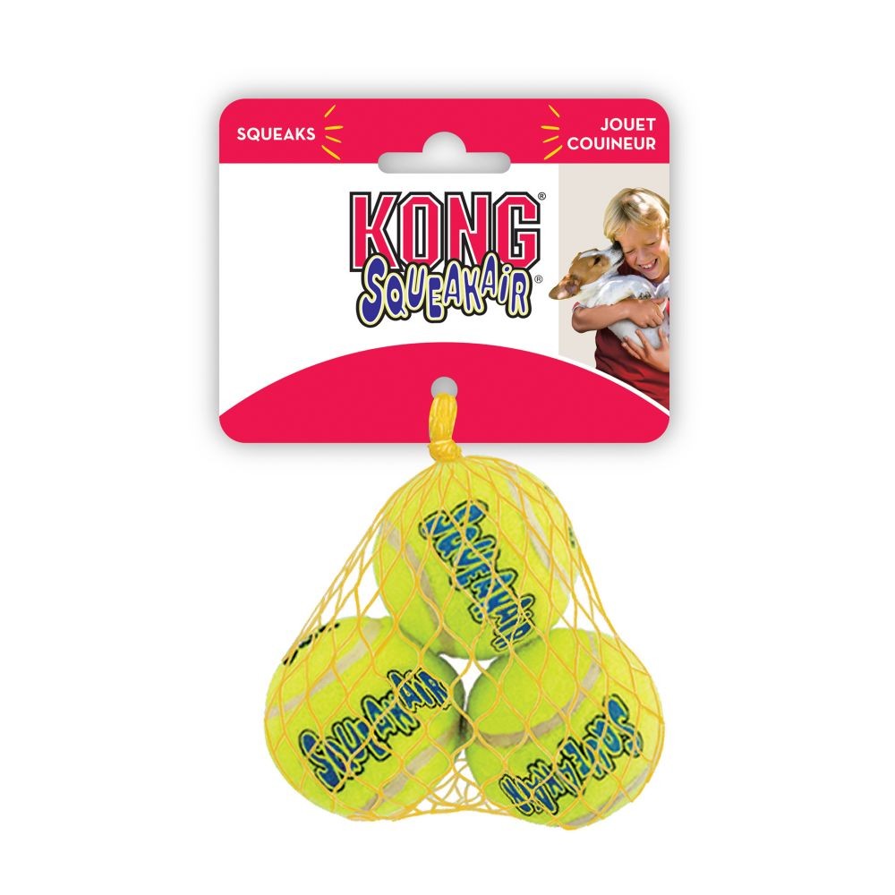 KONG Air Squeaker Pelotas de Tenis en malla