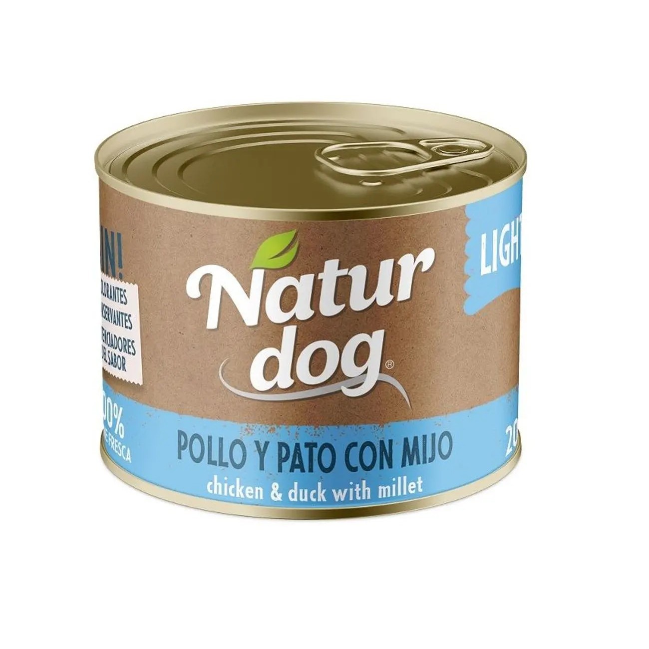 NATURDOG POLLO PATO Y MIJO 200 GR