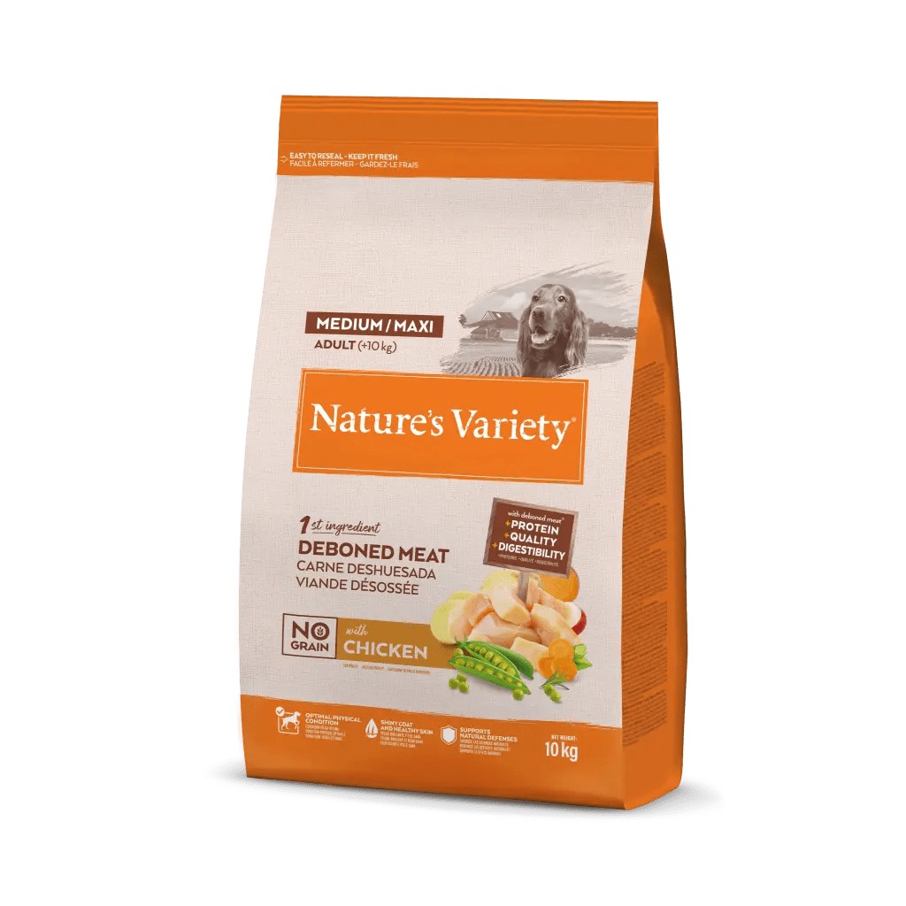 Natures Variety No Grain Adult Med/Max Pollo 10 kg