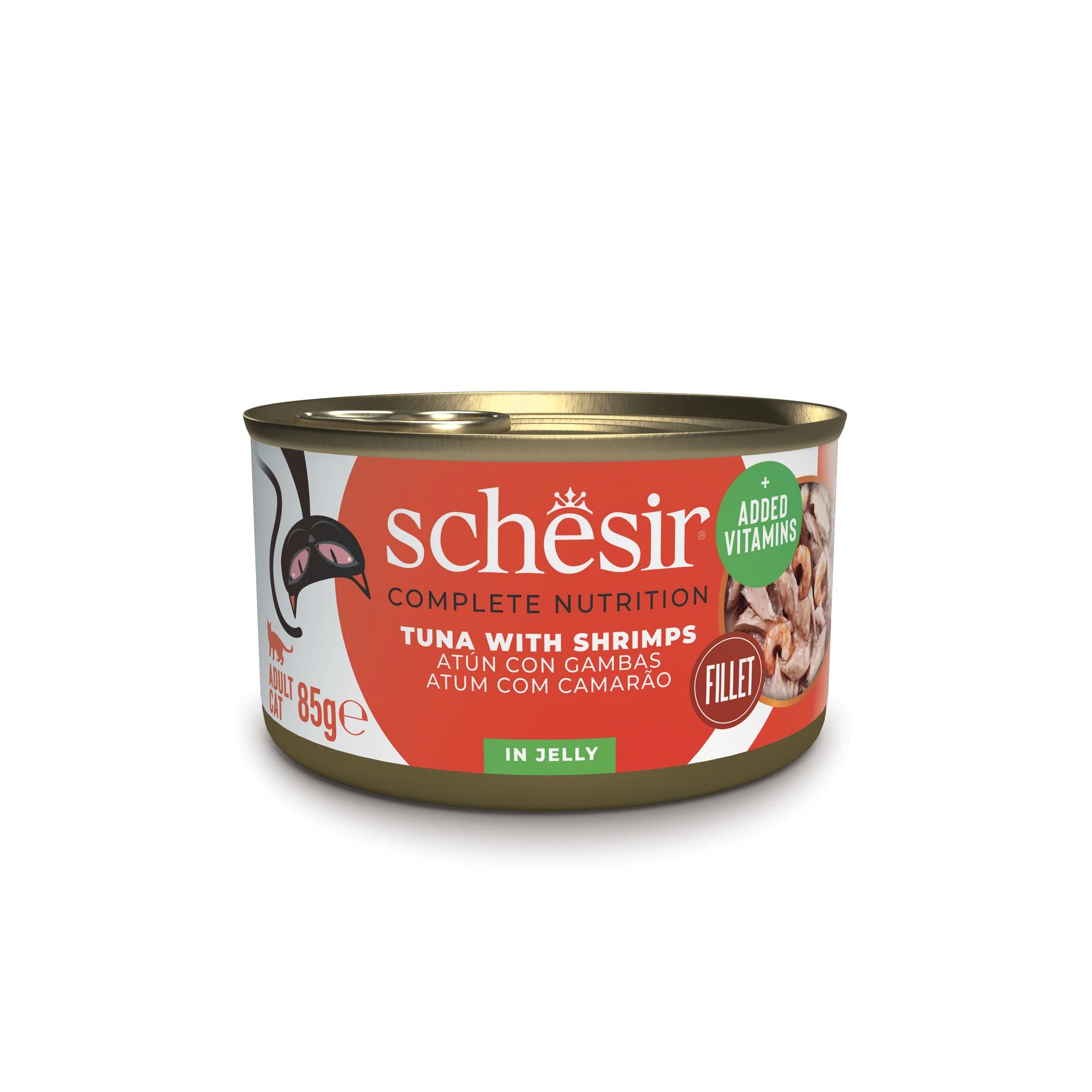 SCHESIR Gato Atún con Gambas en Gelatina 85 gr