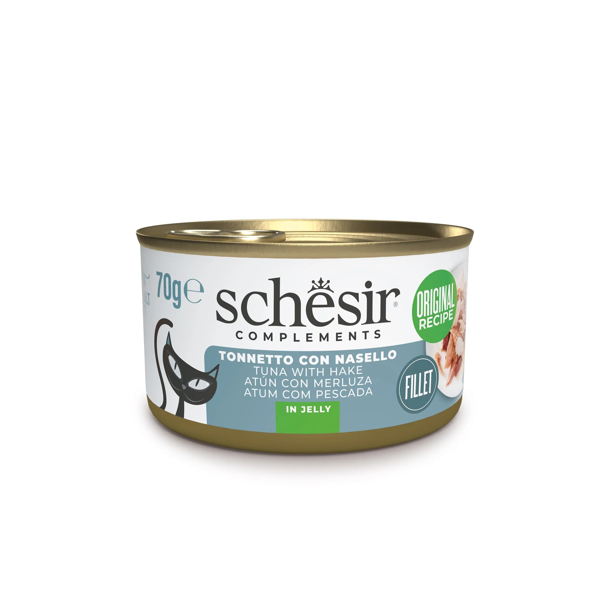 SCHESIR Gato Atún con Merluza en Gelatina 70 gr
