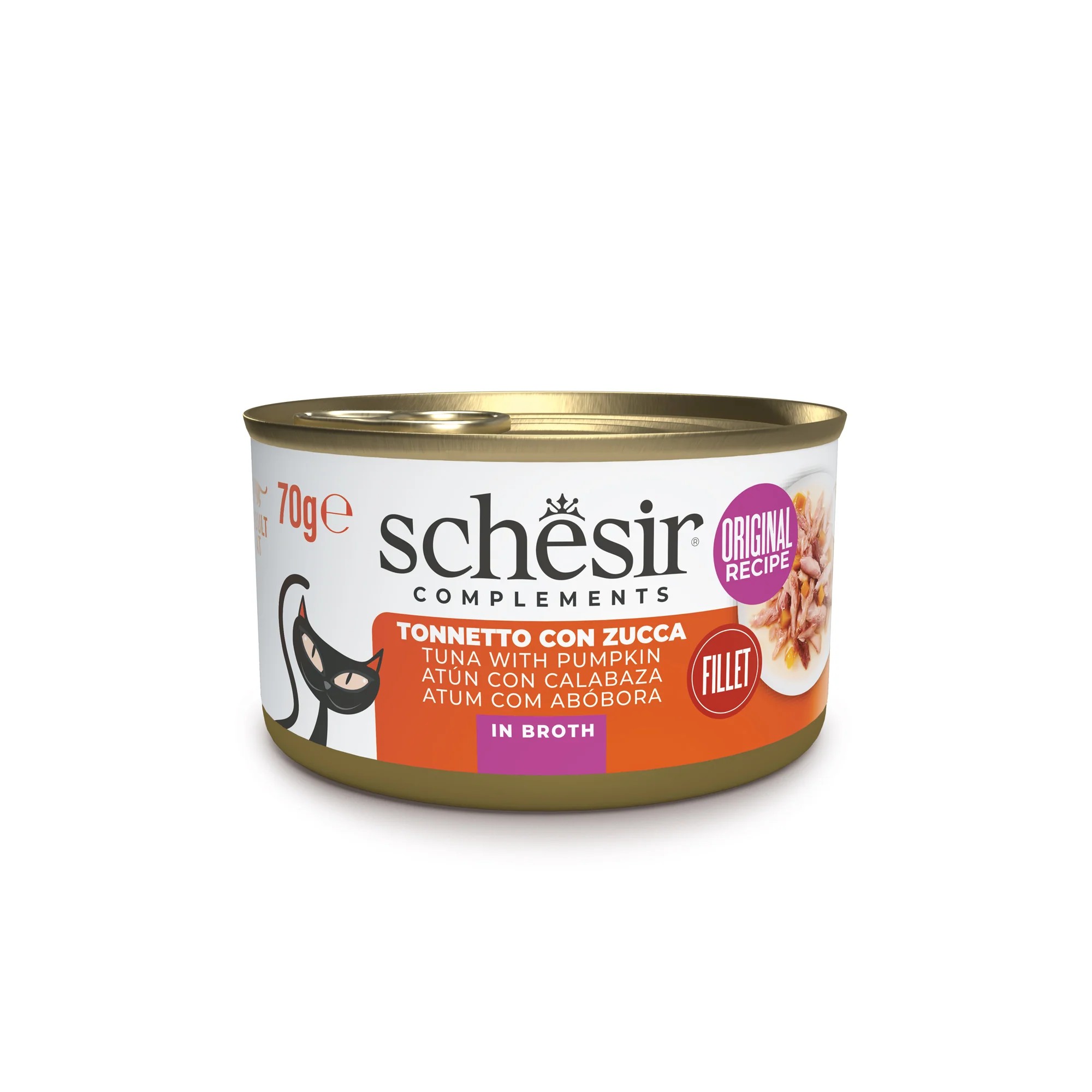 SCHESIR Gato Atún con Calabaza en Caldo 70 gr