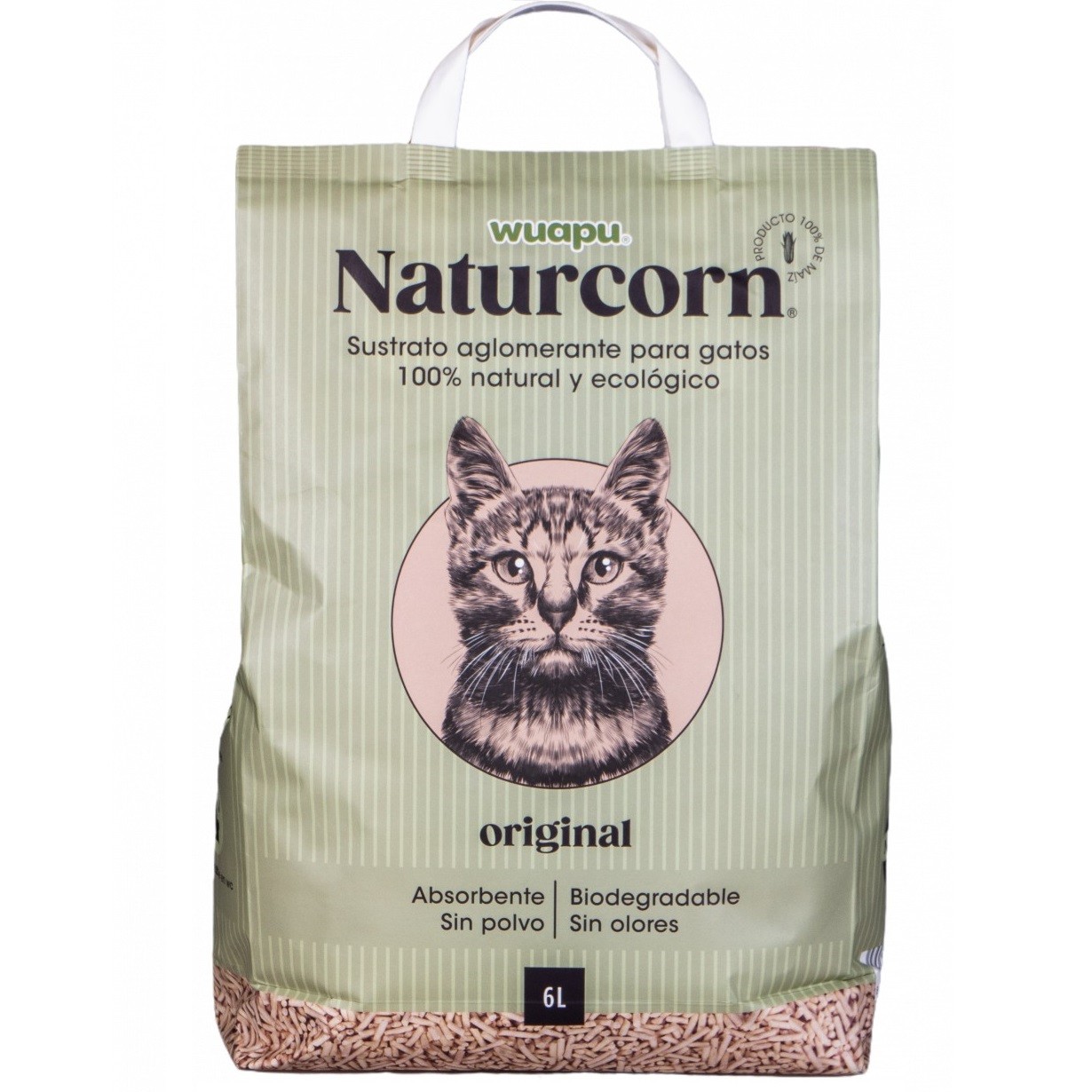 Wuapu NaturCorn Sustrato gatos biodegradable