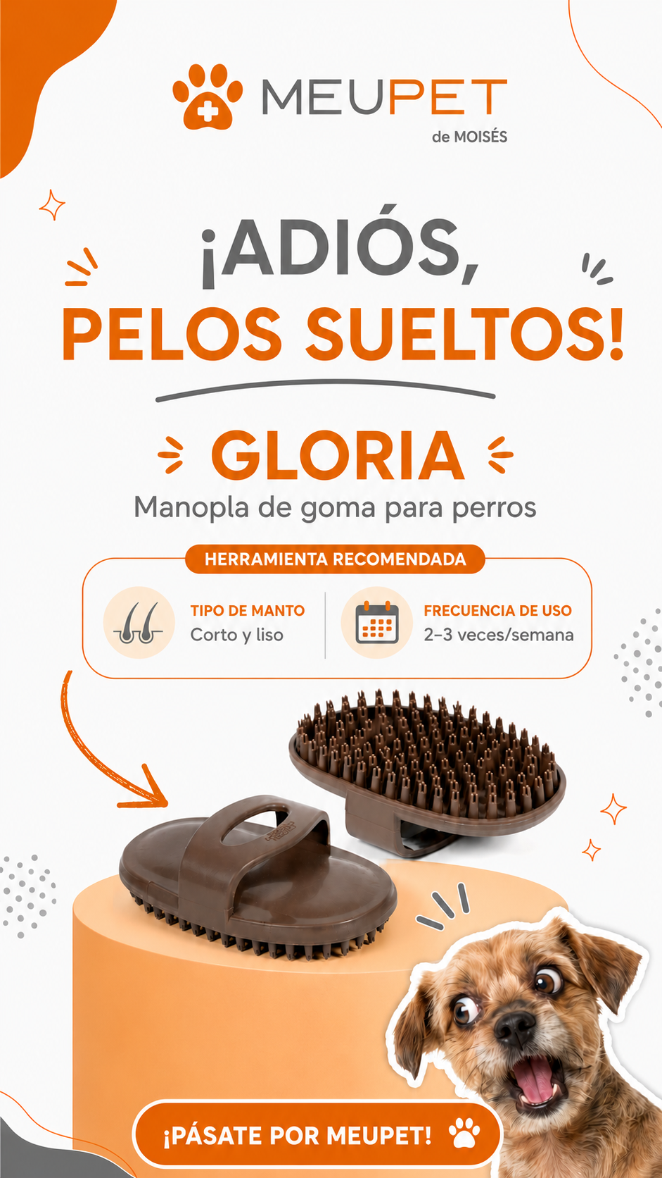 cepillo para perros de pelo corto