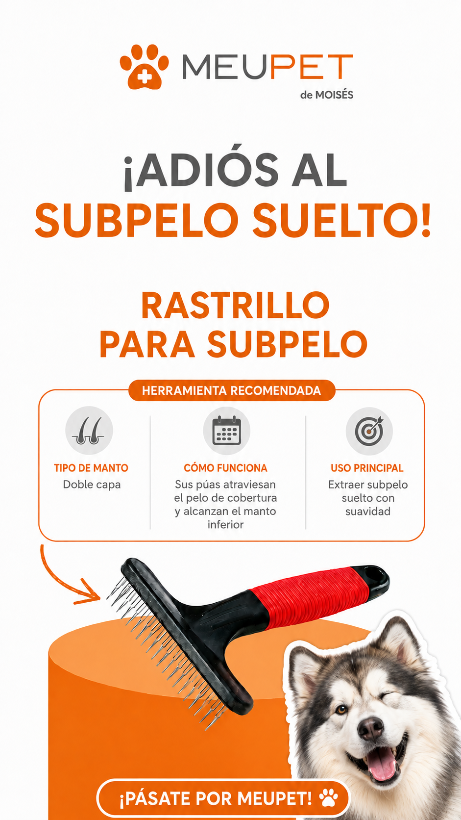 rastrillo para subpelo